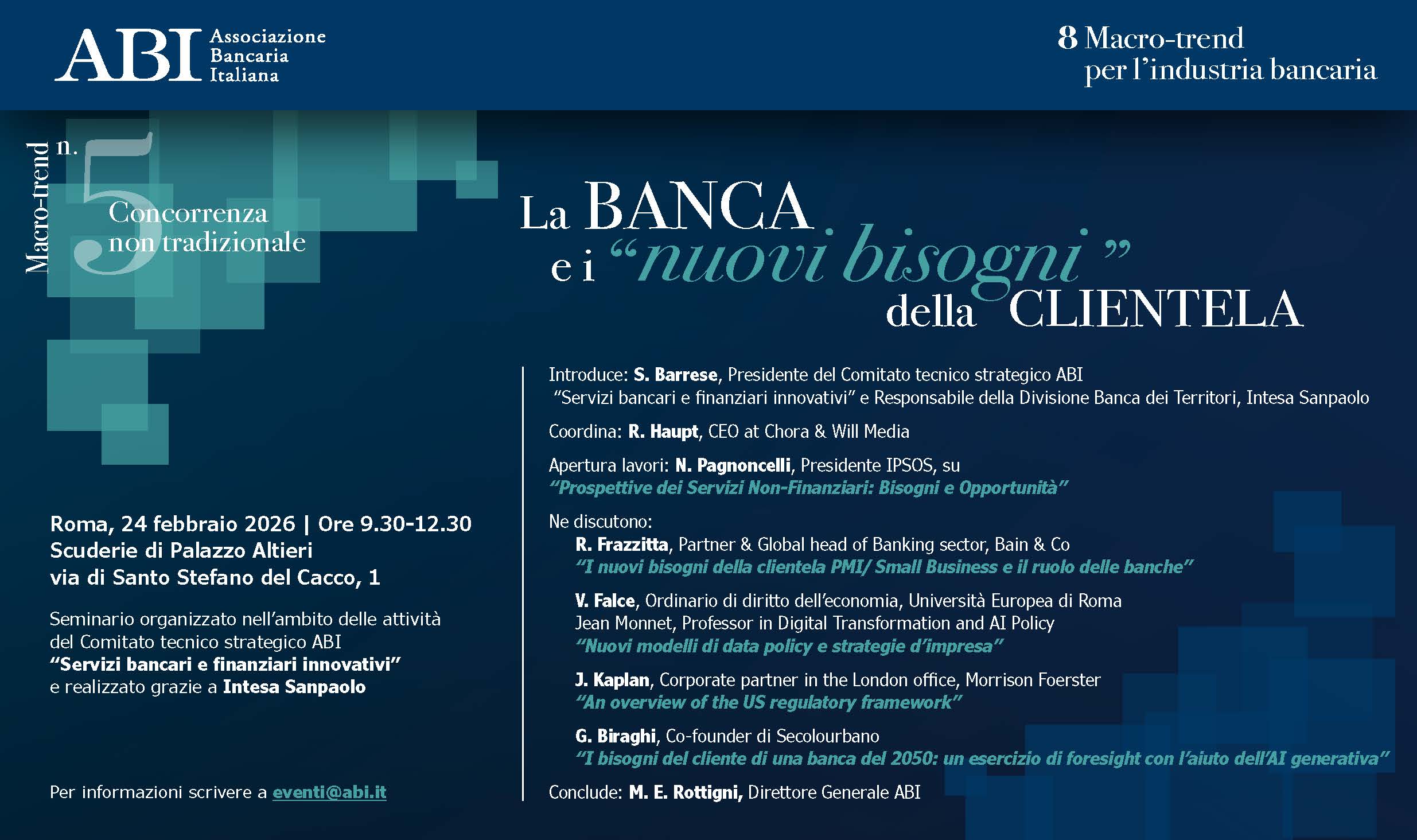 ABI La banca e i nuovi bisogni della clientela_24 febbraio