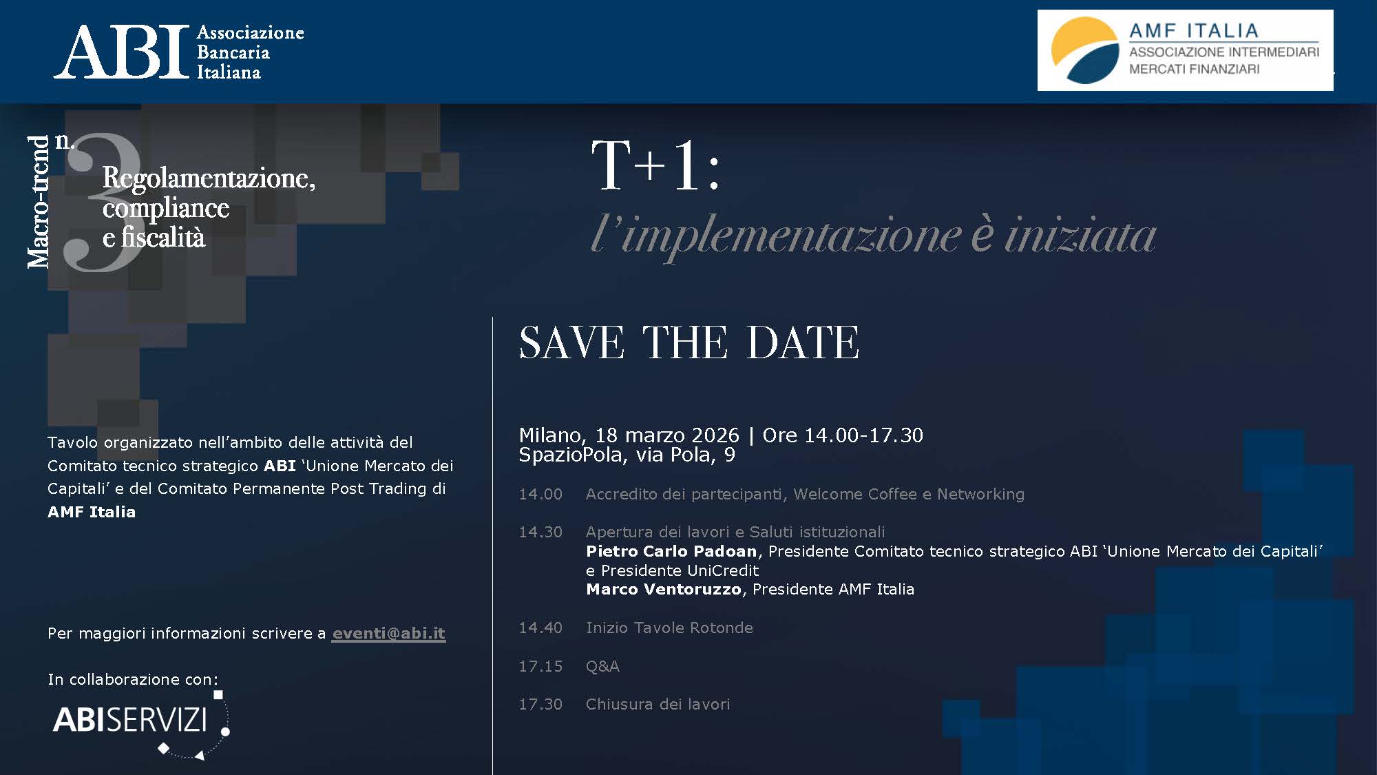 Evento T+1_18 marzo 2026_Save the date
