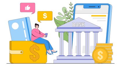 Flat mobile online service payment, business finance pay, transaction online with security and protection contactless concept. Outline design for landing page, web banner, infographics, hero images